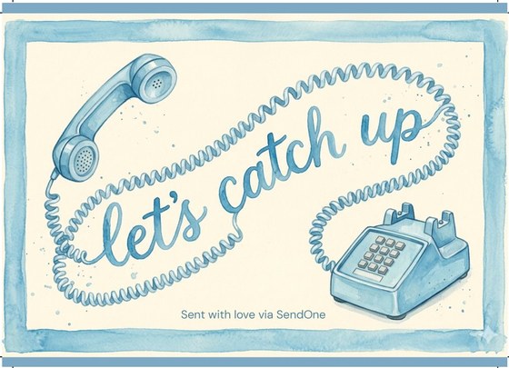 CATCHUP postcard front