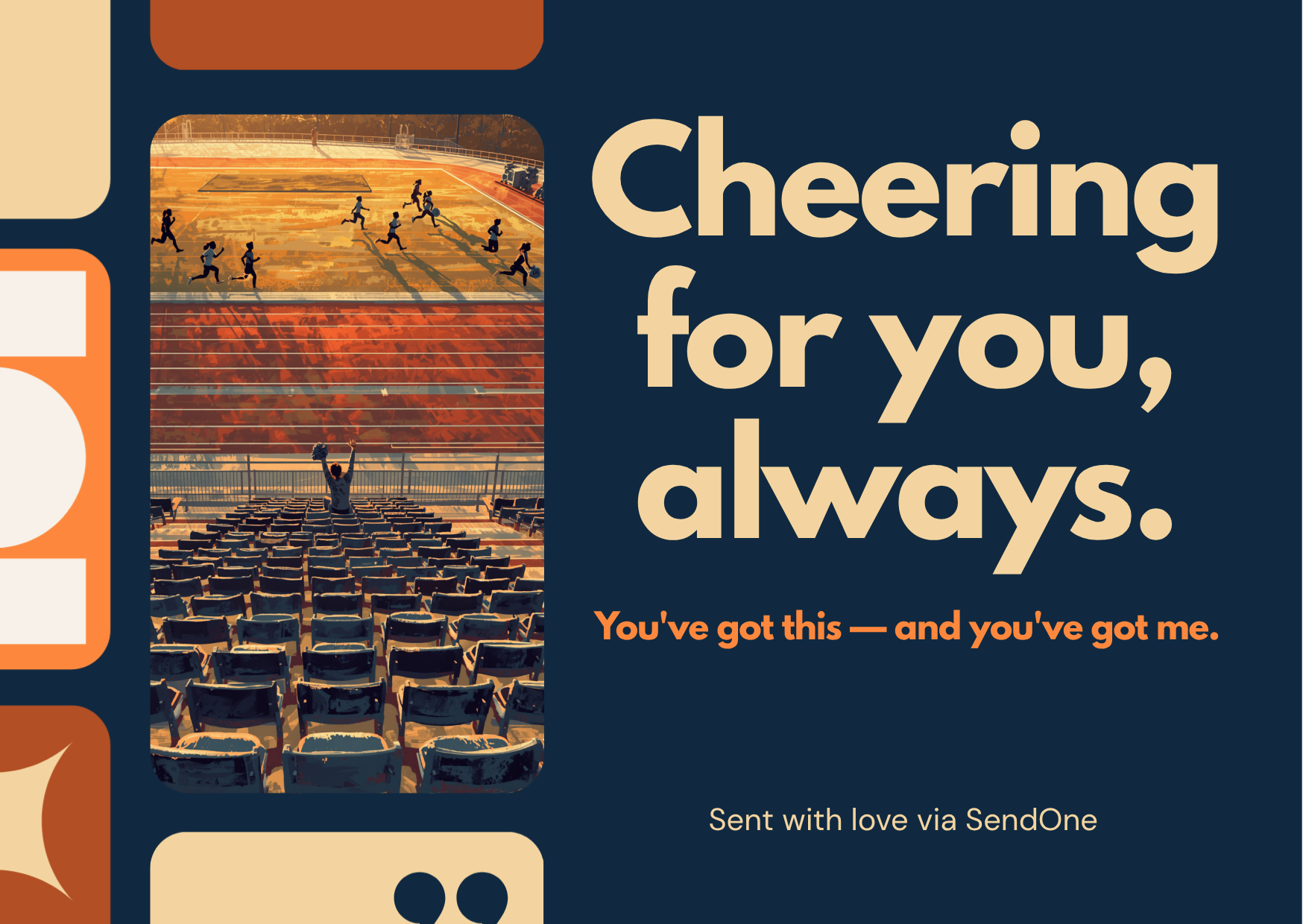 CHEER postcard front